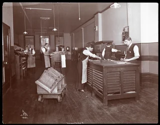 Setzer arbeiten bei der Publisher